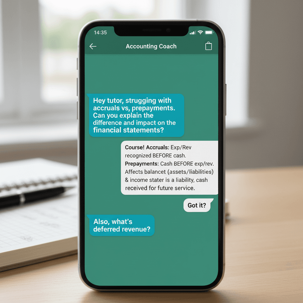 Aluno a enviar duvidas de contabilidade pelo grupo de WhatsApp
